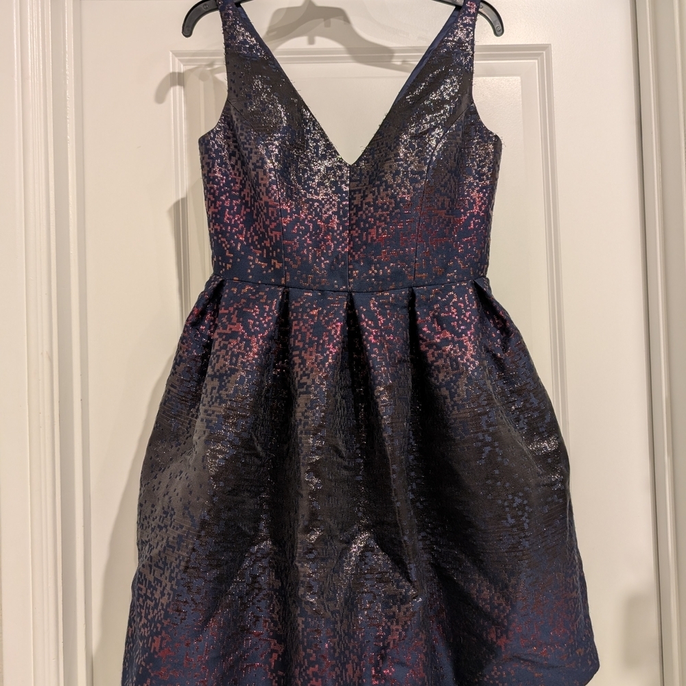 Sparkling Pink and Blue Cocktail Dress By Hadleigh's - Picture 3 of 9